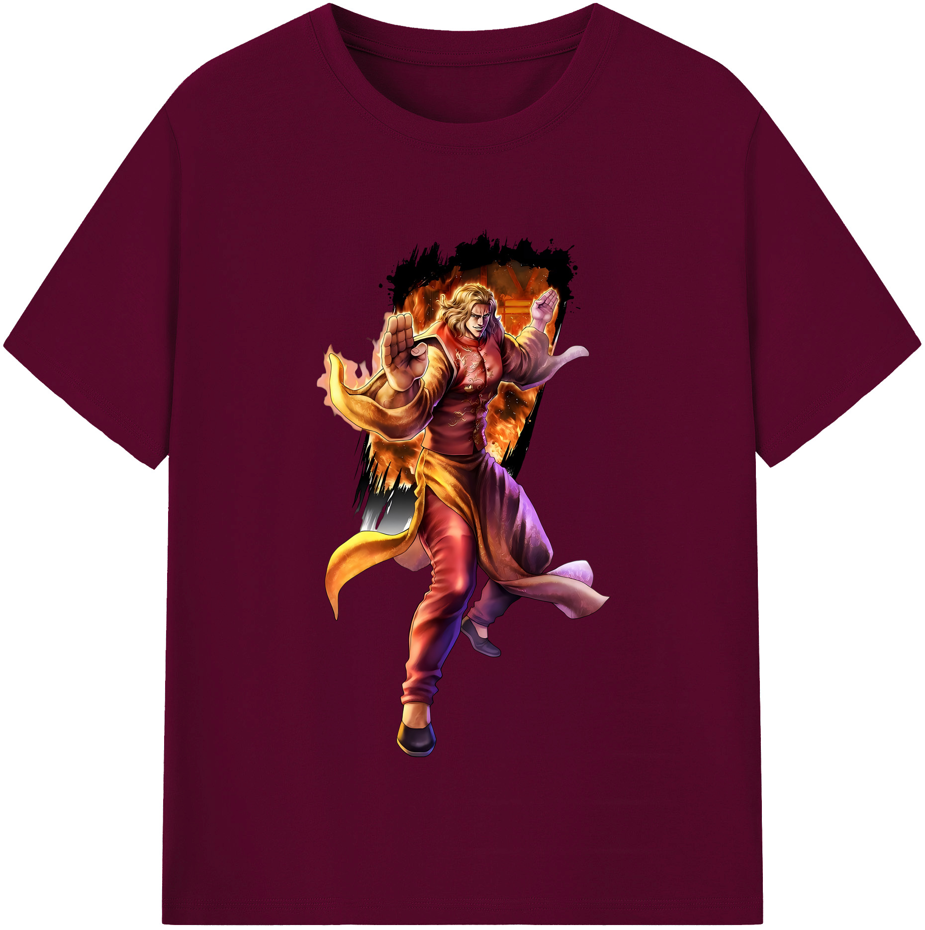 （画像用） 北斗の拳 Fist of the North Star レディースカジュアルプリントTシャツ（綿100％）
